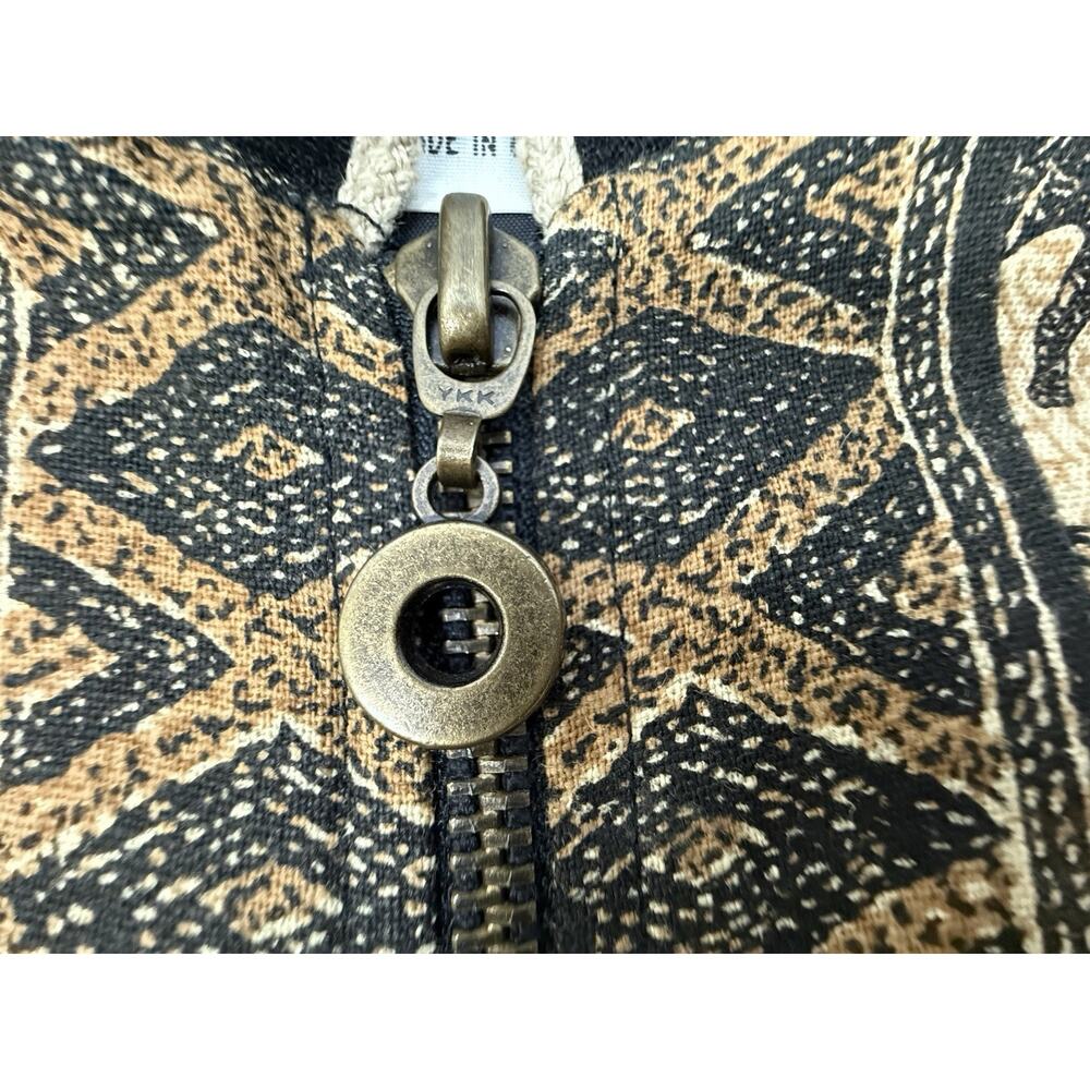 STONEBRIDGE Linen Blend Women's XL Vest African Safari Animals Brown Tan Black - Picture 4 of 11